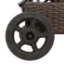 Tumbona con ruedas y cojín ratán sintético marrón de , Tumbonas - Ref: Foro24-4104034, Precio: 166,51 €, Descuento: %