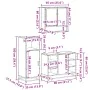 Set de muebles baño 3 pzas madera contrachapada roble marrón von , Badezimmermöbel - Ref: Foro24-3301004, Preis: 225,25 €, Ra...