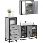 Set de muebles de baño 3 pzas madera contrachapada gris sonoma by , Bathroom furniture - Ref: Foro24-3301033, Price: 239,48 €...