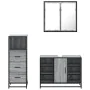 Set de muebles de baño 3 pzas madera contrachapada gris sonoma by , Bathroom furniture - Ref: Foro24-3301033, Price: 239,48 €...