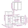 Set de muebles de baño 3 pzas madera contrachapada gris sonoma by , Bathroom furniture - Ref: Foro24-3301033, Price: 239,48 €...