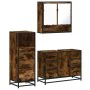 Set de muebles baño 3 pzas madera contrachapada roble ahumado de , Muebles de baño - Ref: Foro24-3301052, Precio: 280,49 €, D...