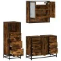 Set de muebles baño 3 pzas madera contrachapada roble ahumado de , Muebles de baño - Ref: Foro24-3301052, Precio: 280,49 €, D...