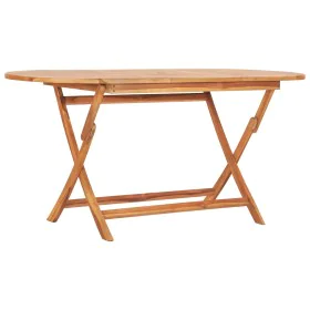 Folding garden table solid teak wood 160x80x75 cm by vidaXL, Garden tables - Ref: Foro24-48998, Price: 203,05 €, Discount: %