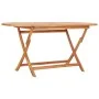 Folding garden table solid teak wood 160x80x75 cm by vidaXL, Garden tables - Ref: Foro24-48998, Price: 203,05 €, Discount: %