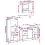 Set de muebles baño 3 pzas madera contrachapada roble ahumado de , Muebles de baño - Ref: Foro24-3301052, Precio: 280,49 €, D...