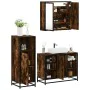 Set de muebles baño 3 pzas madera contrachapada roble ahumado von , Badezimmermöbel - Ref: Foro24-3300972, Preis: 219,18 €, R...