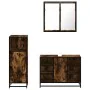 Set de muebles baño 3 pzas madera contrachapada roble ahumado von , Badezimmermöbel - Ref: Foro24-3300972, Preis: 219,18 €, R...