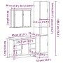 Juego de muebles de baño 3 pzas madera contrachapada negro von , Badezimmermöbel - Ref: Foro24-3301090, Preis: 324,90 €, Raba...