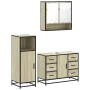 Set de muebles de baño 3 pzas madera contrachapada roble Sonoma von , Badezimmermöbel - Ref: Foro24-3300991, Preis: 248,11 €,...