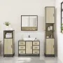 Set de muebles de baño 3 pzas madera contrachapada roble Sonoma von , Badezimmermöbel - Ref: Foro24-3300991, Preis: 248,11 €,...