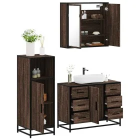 Set de muebles baño 3 pzas madera contrachapada roble marrón von , Badezimmermöbel - Ref: Foro24-3300964, Preis: 255,35 €, Ra...
