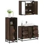 Set de muebles baño 3 pzas madera contrachapada roble marrón de , Muebles de baño - Ref: Foro24-3300964, Precio: 255,30 €, De...