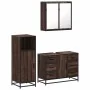 Set de muebles baño 3 pzas madera contrachapada roble marrón de , Muebles de baño - Ref: Foro24-3300964, Precio: 255,30 €, De...
