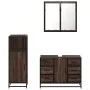 Set de muebles baño 3 pzas madera contrachapada roble marrón de , Muebles de baño - Ref: Foro24-3300964, Precio: 255,30 €, De...
