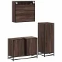 Set de muebles baño 3 pzas madera contrachapada roble marrón de , Muebles de baño - Ref: Foro24-3300964, Precio: 255,30 €, De...