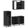 Juego de muebles de baño 3 pzas madera contrachapada negro by , Bathroom furniture - Ref: Foro24-3300970, Price: 229,85 €, Di...