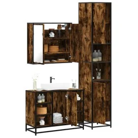 Set de muebles baño 3 pzas madera contrachapada roble ahumado von , Badezimmermöbel - Ref: Foro24-3301092, Preis: 285,45 €, R...
