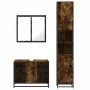 Set de muebles baño 3 pzas madera contrachapada roble ahumado von , Badezimmermöbel - Ref: Foro24-3301092, Preis: 289,72 €, R...