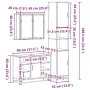 Set de muebles baño 3 pzas madera contrachapada roble ahumado von , Badezimmermöbel - Ref: Foro24-3301092, Preis: 289,72 €, R...