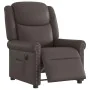 Sillón reclinable eléctrico cuero sintético marrón brillante de , Sillones - Ref: Foro24-3303415, Precio: 230,96 €, Descuento: %