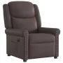Sillón reclinable eléctrico cuero sintético marrón brillante de , Sillones - Ref: Foro24-3303415, Precio: 230,96 €, Descuento: %