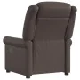 Sillón reclinable eléctrico cuero sintético marrón brillante de , Sillones - Ref: Foro24-3303415, Precio: 230,96 €, Descuento: %