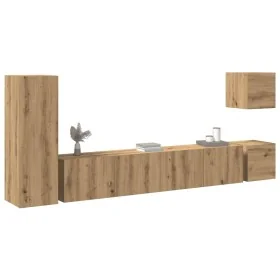Mueble para TV de pared madera contrachapada artesanal 5 piezas de , Muebles TV - Ref: Foro24-3329200, Precio: 158,35 €, Desc...