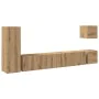 Mueble para TV de pared madera contrachapada artesanal 5 piezas by , TV Furniture - Ref: Foro24-3329200, Price: 158,35 €, Dis...