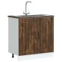 Mueble bajo fregadero Lucca madera contrachapada roble ahumado von , Küchenschränke - Ref: Foro24-853692, Preis: 78,96 €, Rab...