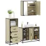 Set de muebles de baño 3 pzas madera contrachapada roble Sonoma von , Badezimmermöbel - Ref: Foro24-3301031, Preis: 228,10 €,...