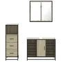 Set de muebles de baño 3 pzas madera contrachapada roble Sonoma von , Badezimmermöbel - Ref: Foro24-3301031, Preis: 228,10 €,...