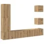 Mueble para TV de pared madera contrachapada artesanal 5 piezas by , TV Furniture - Ref: Foro24-3329202, Price: 183,54 €, Dis...