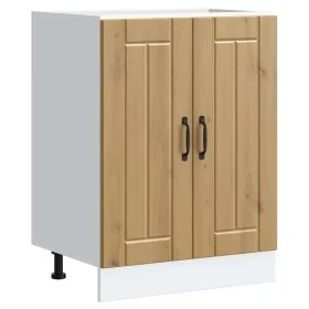 Mueble bajo para fregadero Lucca madera artesanal de roble de , Armarios de cocina - Ref: Foro24-853686, Precio: 88,49 €, Des...