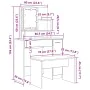Juego de tocador con LED madera artesanal de roble by , Bedroom Dressers - Ref: Foro24-3329186, Price: 150,43 €, Discount: %