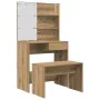Juego de tocador con LED madera artesanal de roble de , Tocadores para dormitorios - Ref: Foro24-3329184, Precio: 140,49 €, D...