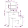 Juego de tocador con LED madera artesanal de roble de , Tocadores para dormitorios - Ref: Foro24-3329184, Precio: 140,49 €, D...