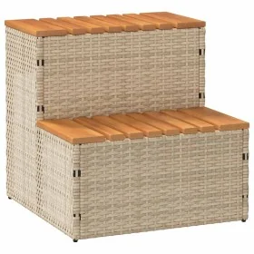 Escalón bañera hidromasaje beige 50x50x50,5 cm ratán sintético by , Pool and spa accessories - Ref: Foro24-4103942, Price: 73...