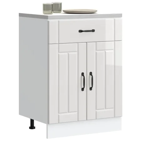 Mueble bajo de cocina Lucca blanca de alto brillo de , Armarios de cocina - Ref: Foro24-853729, Precio: 101,46 €, Descuento: %