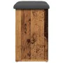 Banco zapatero madera de ingeniería madera vieja 62x32x50 cm by , Benches for halls and storage - Ref: Foro24-857629, Price: ...