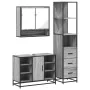 Set de muebles de baño 3 pzas madera contrachapada gris sonoma de , Muebles de baño - Ref: Foro24-3301183, Precio: 260,60 €, ...