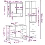 Set de muebles de baño 3 pzas madera contrachapada gris sonoma de , Muebles de baño - Ref: Foro24-3301183, Precio: 260,60 €, ...