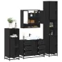 Juego de muebles de baño 4 pzas madera contrachapada negro von , Badezimmermöbel - Ref: Foro24-3301230, Preis: 462,72 €, Raba...