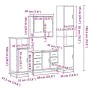 Juego de muebles de baño 4 pzas madera contrachapada negro von , Badezimmermöbel - Ref: Foro24-3301230, Preis: 462,72 €, Raba...