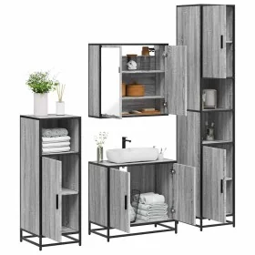 Set de muebles de baño 4 pzas madera contrachapada gris sonoma von , Badezimmermöbel - Ref: Foro24-3301188, Preis: 358,01 €, ...