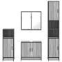 Set de muebles de baño 4 pzas madera contrachapada gris sonoma de , Muebles de baño - Ref: Foro24-3301188, Precio: 358,05 €, ...