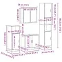 Set de muebles de baño 4 pzas madera contrachapada gris sonoma de , Muebles de baño - Ref: Foro24-3301188, Precio: 358,05 €, ...
