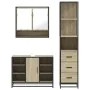 Set de muebles de baño 3 pzas madera contrachapada roble sonoma von , Badezimmermöbel - Ref: Foro24-3301181, Preis: 256,25 €,...