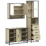 Set de muebles de baño 3 pzas madera contrachapada roble sonoma von , Badezimmermöbel - Ref: Foro24-3301181, Preis: 256,25 €,...