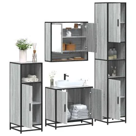 Set de muebles de baño 4 pzas madera contrachapada gris sonoma von , Badezimmermöbel - Ref: Foro24-3301218, Preis: 354,91 €, ...